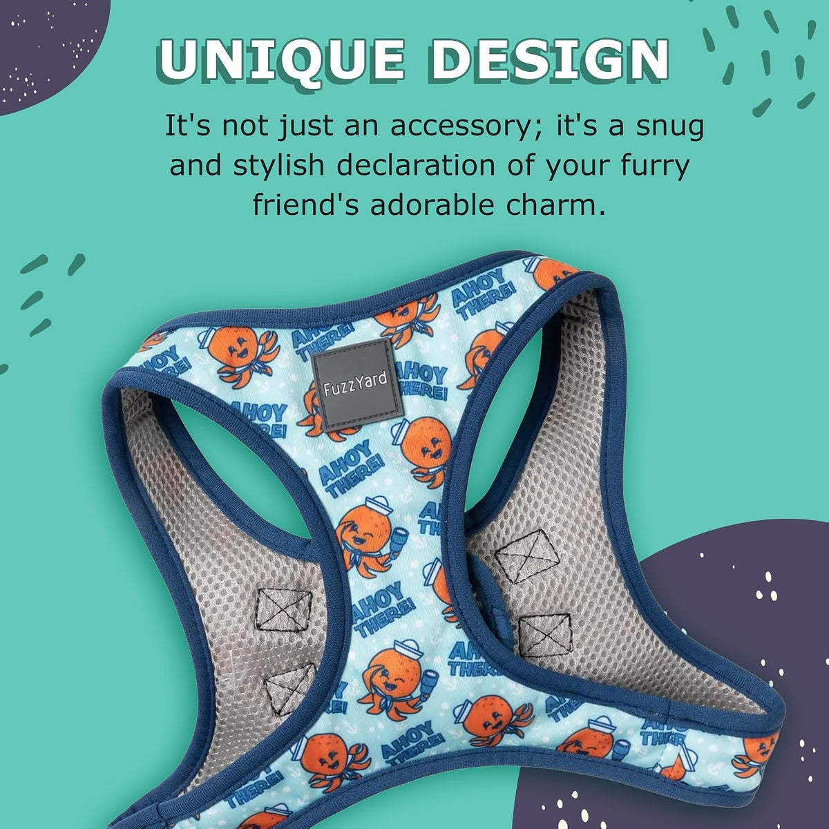 FuzzYard Ahoy There! Step in Dog Harness | Size M | Comfortable Fit for Everyday Walking & Training