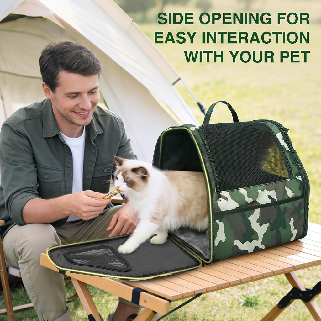 Cat Carrier Backpack Camouflage Pet Backpack for Cats Up to 11lbs