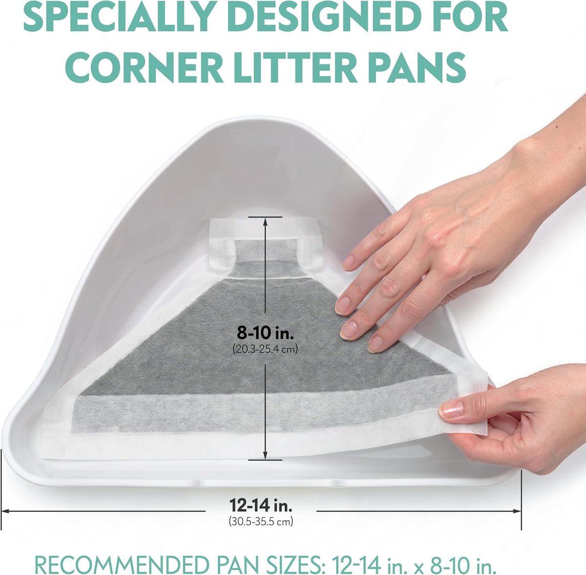 Paw Inspired Disposable Bamboo Carbon Triangle Pan Liners, 13.5x8.5 Inch