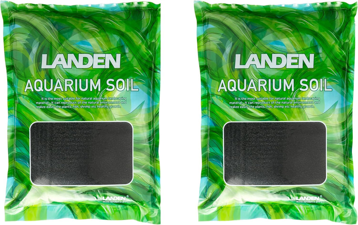 LANDEN Aquarium Substrate Soil for Plant Fish Tank,5L Black Mix Size
