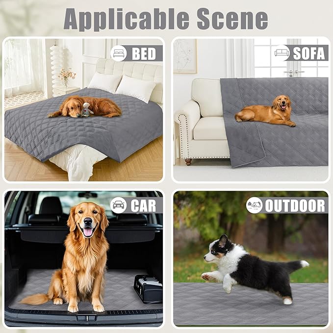 Smiry Waterproof Dog Bed Cover Blanket 68x82, Soft Reversible Pet Blanket - Image 5
