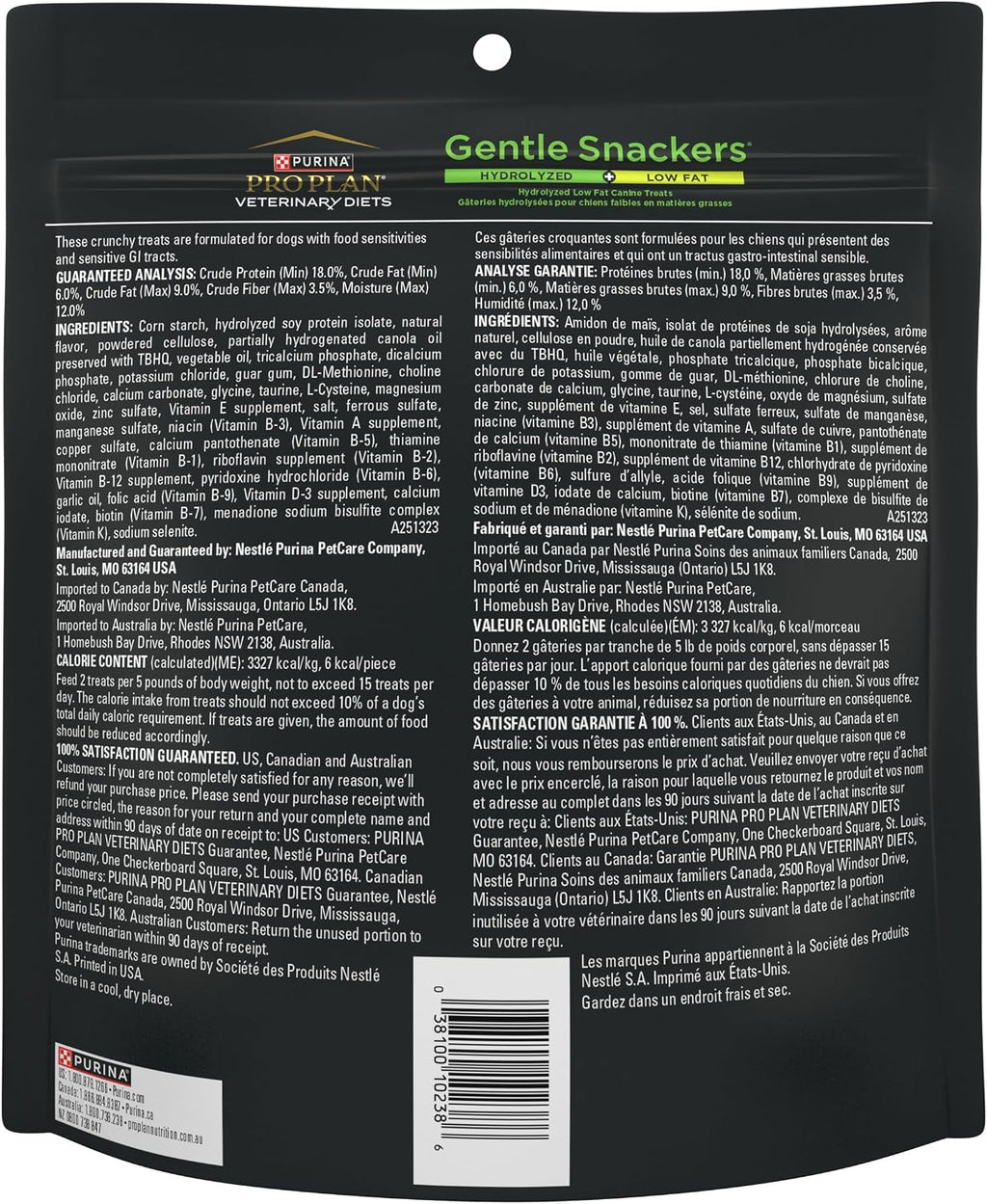 Purina Pro Plan Veterinary Diets Gentle Snackers Dog Treats, 8 oz Pouch