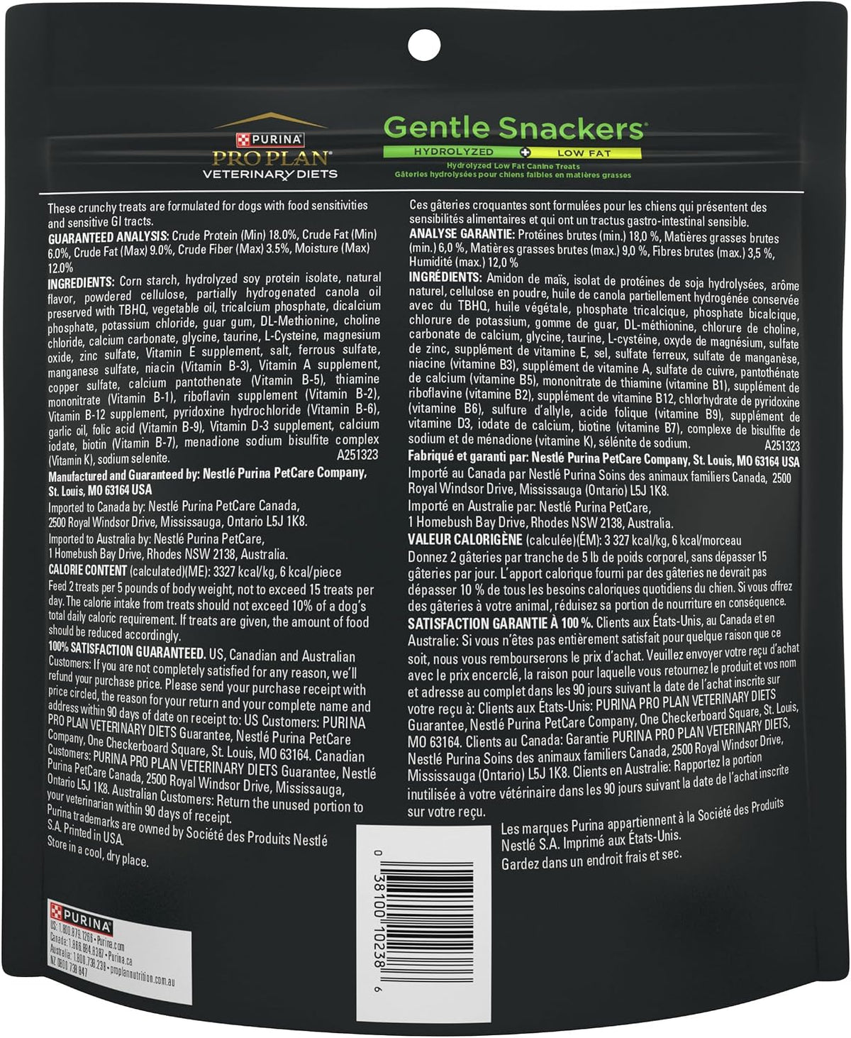 Purina Pro Plan Veterinary Diets Gentle Snackers Dog Treats, 8 oz Pouch