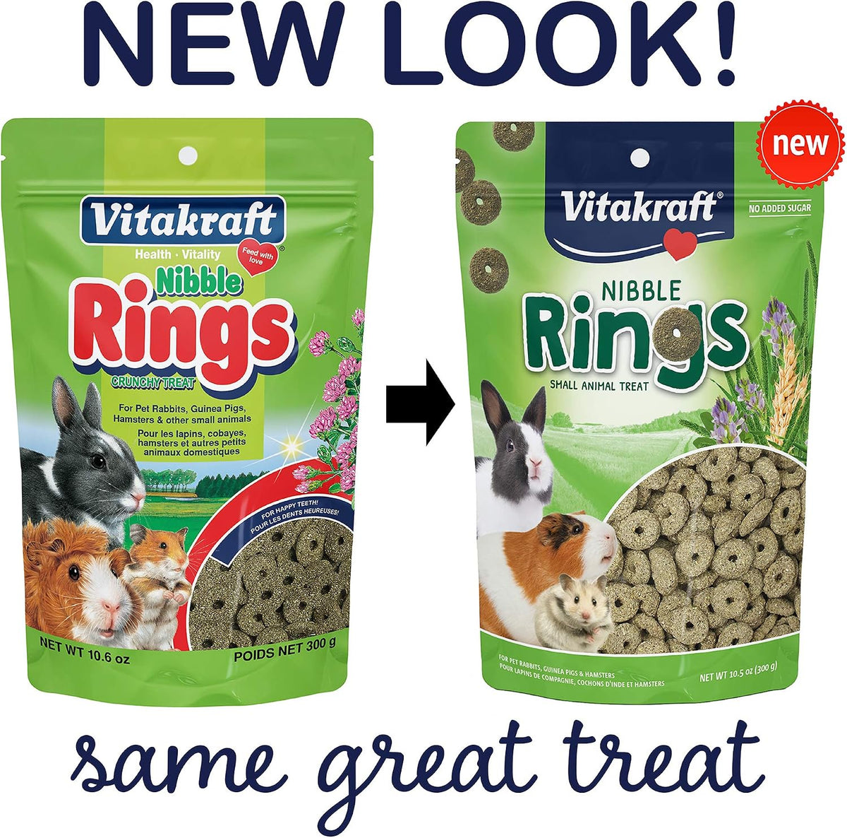 Vitakraft Nibble Rings Tiny Animal Treat, 10.6oz Healthy Crunchy Snack for Rabbit, Guinea Pig, Hamsters & Other Pets, Wholesome Wheat & Alfalfa, Added Vitamins & No Artificial Flavors (Pack of 600)