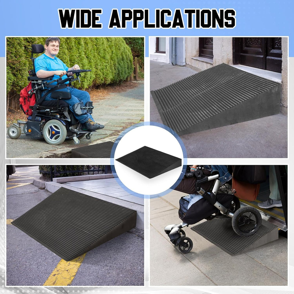 EVA Foam Threshold Ramp for Wheelchair, Black, 36" L X 18" w X 3" h