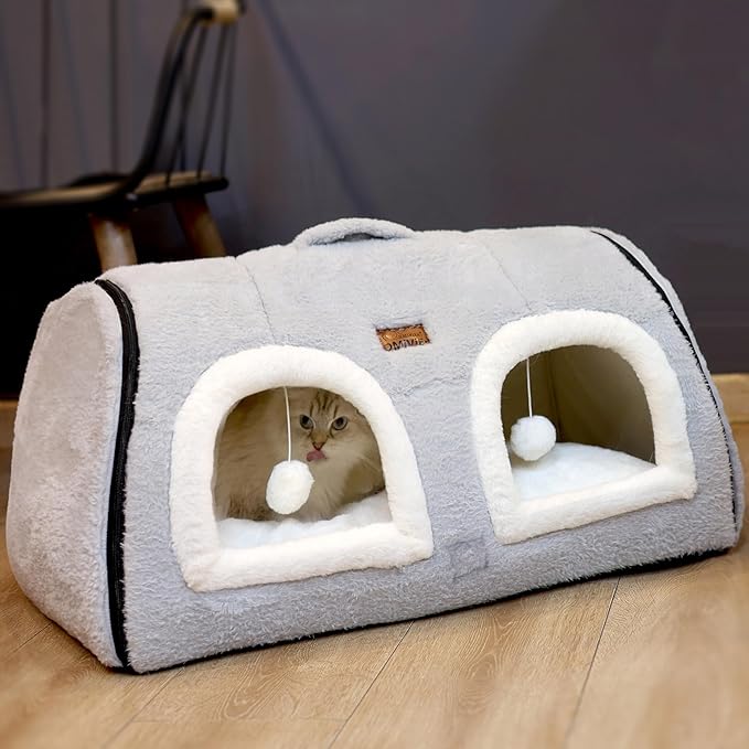 Cat Bed for Indoor Cats，Foldable cat cave，Anti-Slip & Water-Resistant by Unknown