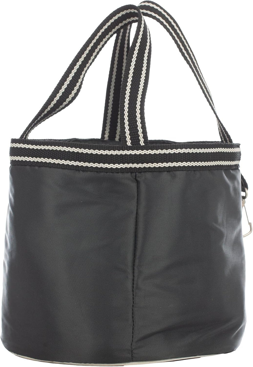 Equinavia Darby Mini Grooming Tote Bag for Horses, Dogs, Cats | Riding Supplies Organizer with 8" x 8" x 8.5" Interior - Black/Silver - One Size