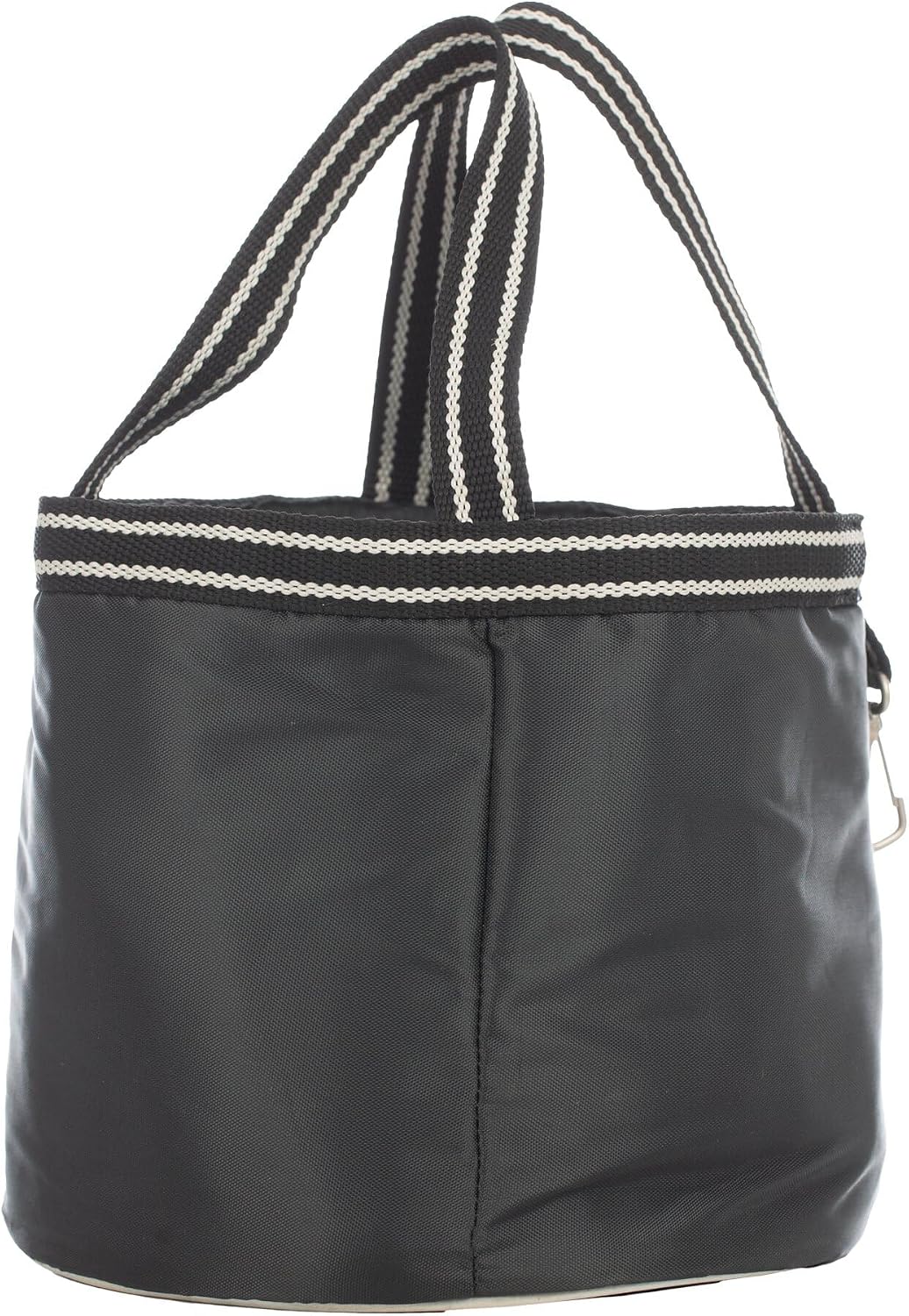 Equinavia Darby Mini Grooming Tote Bag for Horses, Dogs, Cats | Riding Supplies Organizer with 8" x 8" x 8.5" Interior - Black/Silver - One Size