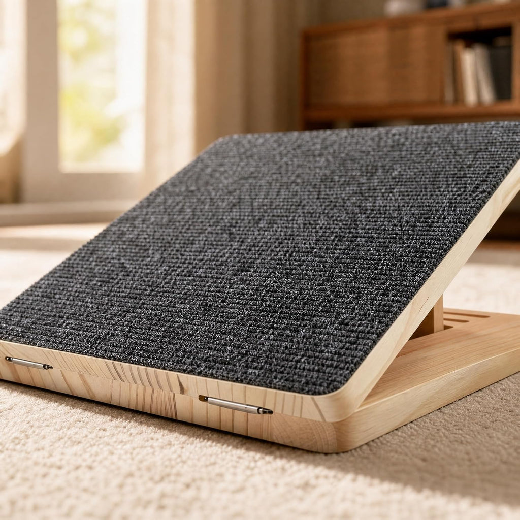 2PCS Adjustable Wooden Dog Ramp for Small Medium Dogs, Non-Slip Foldable Pet Ramp for Bed Couch Stairs, Ideal for Senior Dogs & Joint Pain, Portable Height Adjustable Dog Stairs for Indoor Use