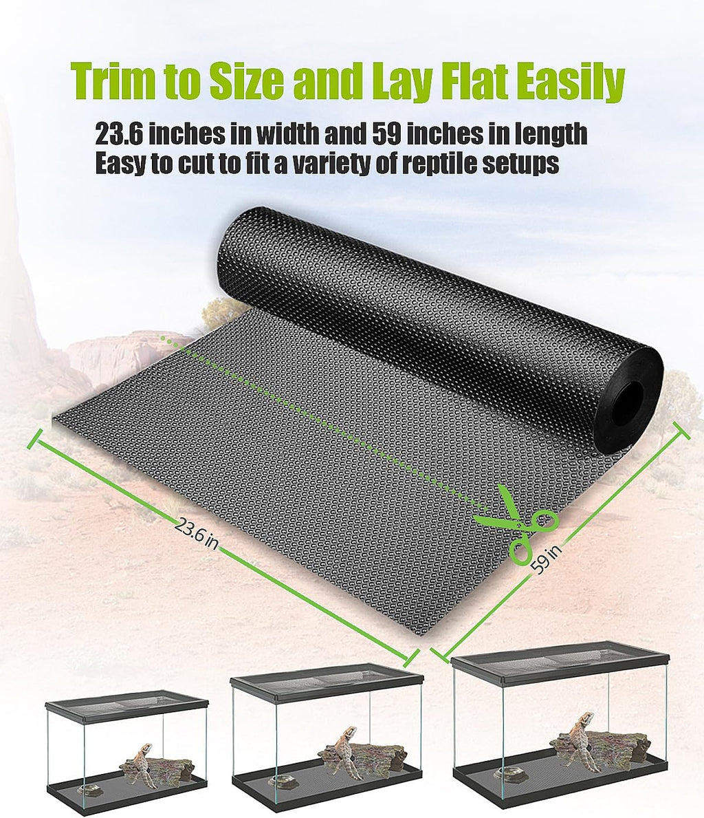 Bearded Dragon Tank Accessories, Reptile Substrate Floor for Bearded Dragon Enclosure 4x2x2, Leopard Gecko Tank Liner Mat for 120 Gallon Reptile Tank