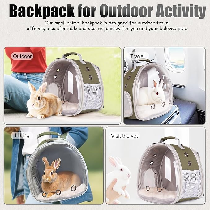 Back Expandable Backpack for Small Animals, Portable Travel Bag Breathable Pet - Image 5
