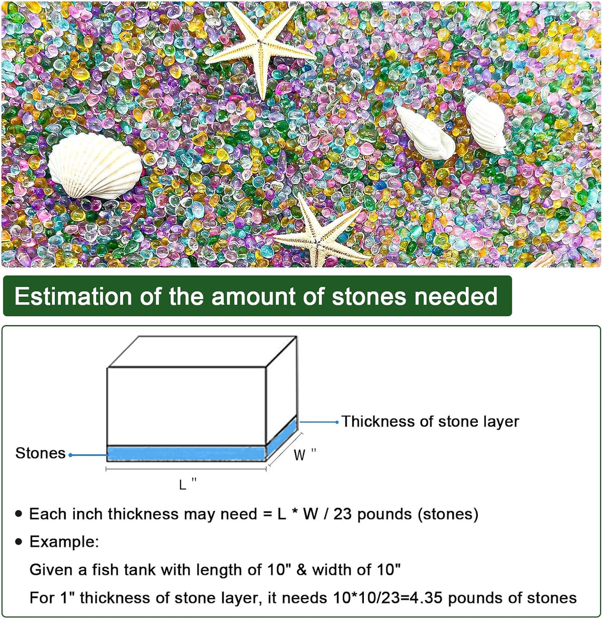 BXI 2.2 Lbs Small Aquarium Substrate Gravel Sand, Polished Smooth Fish Tank Gravel, Colorfast Uncoated Vibrant Blue Sea Glass, Decorative Stones for Vase Fillers, Fairy Garden, Potted Plants
