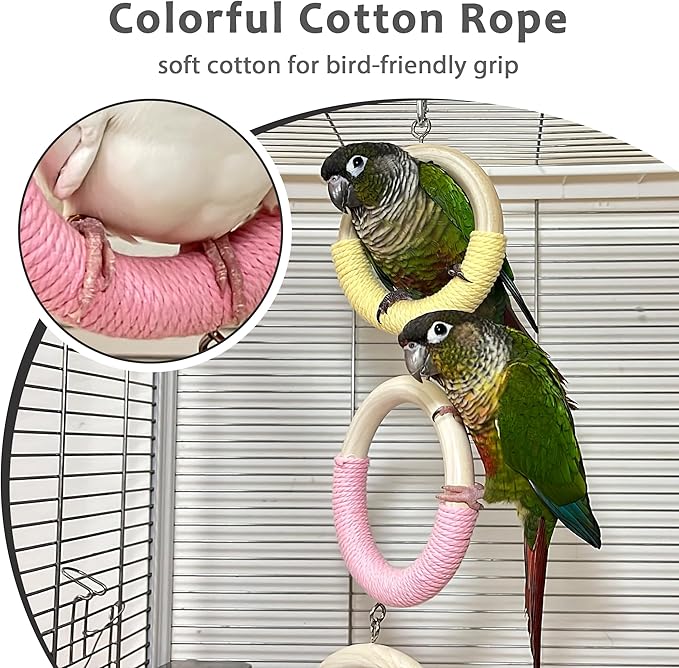 3-Ring Bird Swing Toy, Wrapped - Image 3