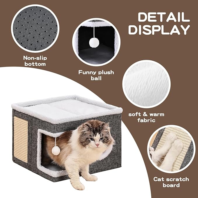 Cat Beds for Indoor Cats, Large Cat Cave - Image 7