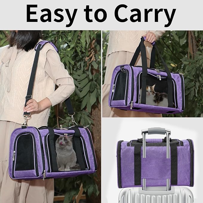 Soft-Sided Cat/Dog/Pet Carrier, Collapsible Pets Travel Carriers - Image 6