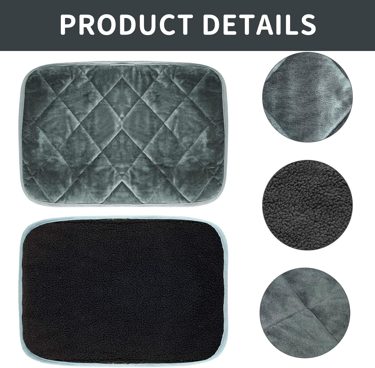 Self-Warming Cat Bed Indoor/Outdoor Super Soft Self Heating Pet Mat Washable Thermal Pad for Cat & Dog 21x15.7 inch