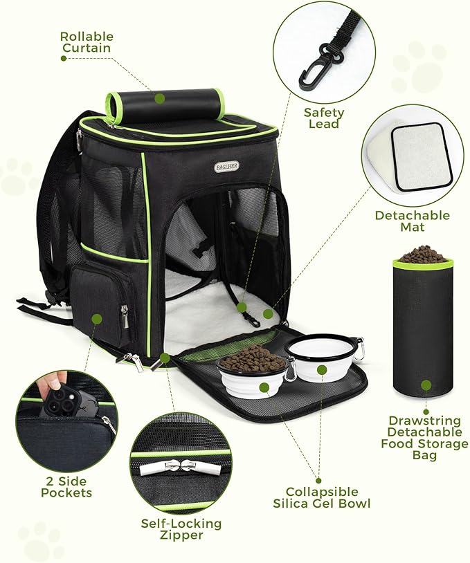 BAGLHER Expandable Cat Carrier Backpacks, Retractable Pet Carrier Backpack - Image 5