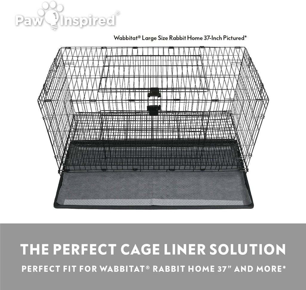 Paw Inspired Disposable Cage Liners, 36x18 Inch (Wabbitat 37), 16 ct