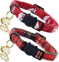 Elegant little tail 2 Pack Cat Collar- Christmas Cat Collars Breakaway by Elegantlittletail