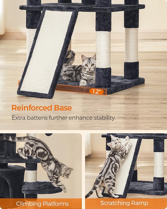 Feandrea 67 Inches Multi-Level Cat Tree - Image 8
