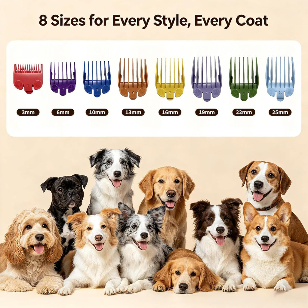 Dog Cordless Grooming Kit Low Noise for Heavy Thick Hair&Coats