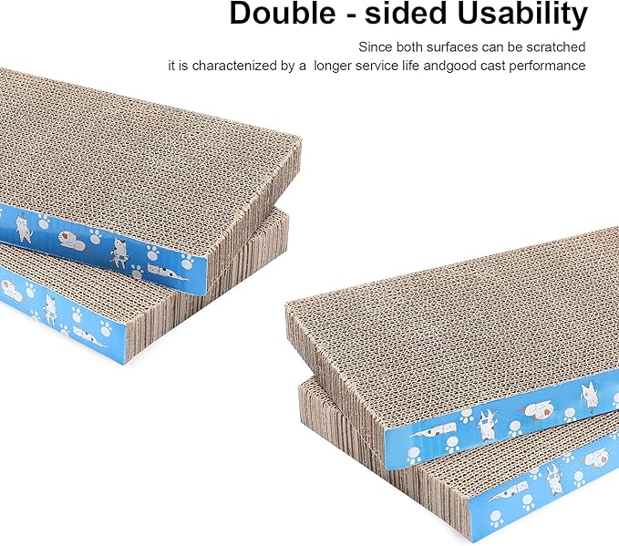 5 Packs in 1 Cat Scratch Pad, Cat Scratcher Cardboard, Reversible, Durable - Image 4