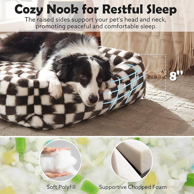 JOEJOY Large Dog Beds Large Sized Dog, Rectangle Washable Orthopedic Corduroy - Image 2