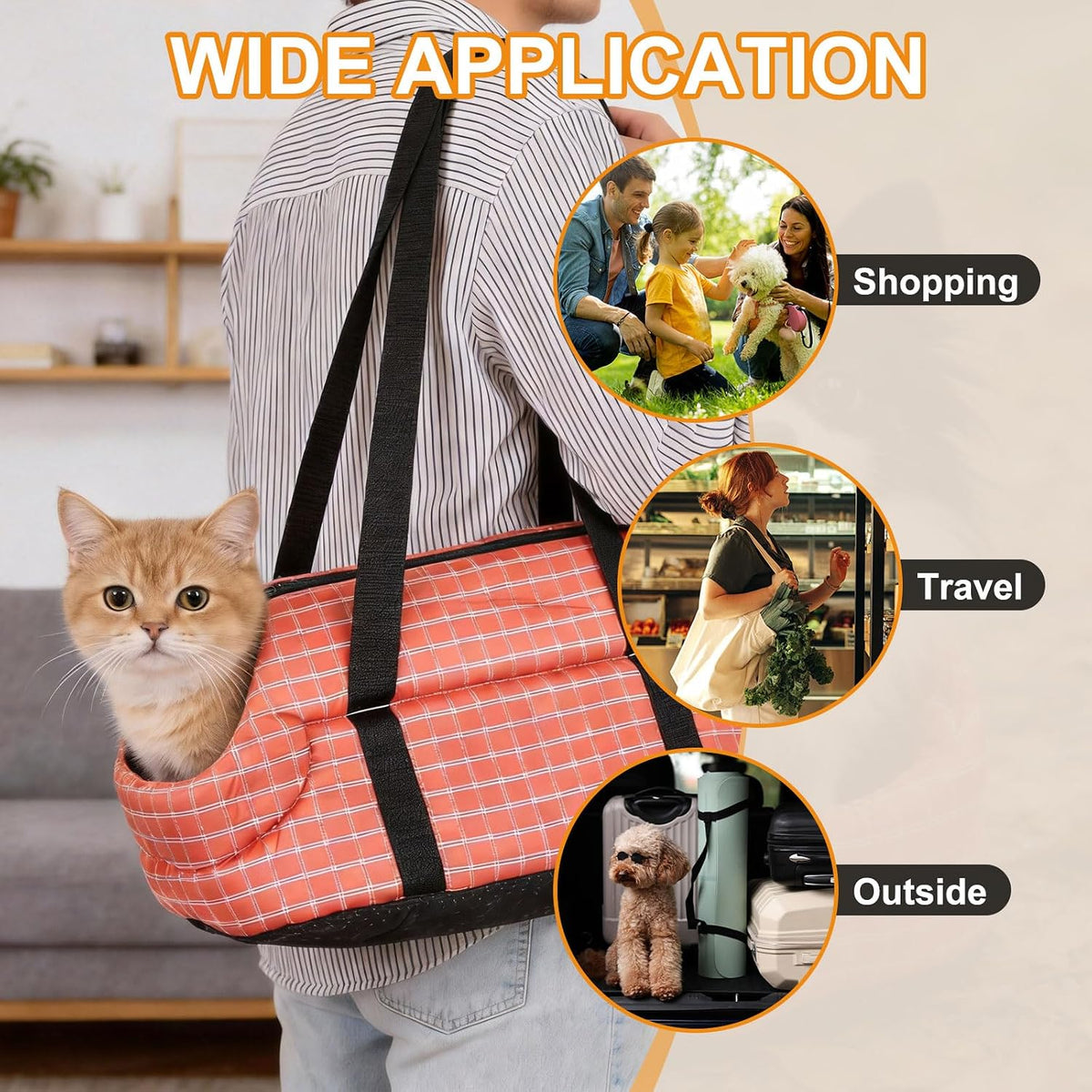 Dog Purse Carrier with Crossbody Strap Little Dog Sling Carrier