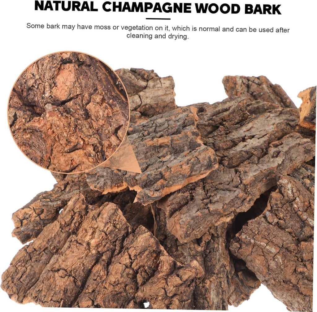 Yardwe 14Pcs Natural Cork Bark Reptile Hideout and Climbing Platform Multi-Functional Habitat Decor for Bearded Dragon Gecko Snake Terrarium Accessories
