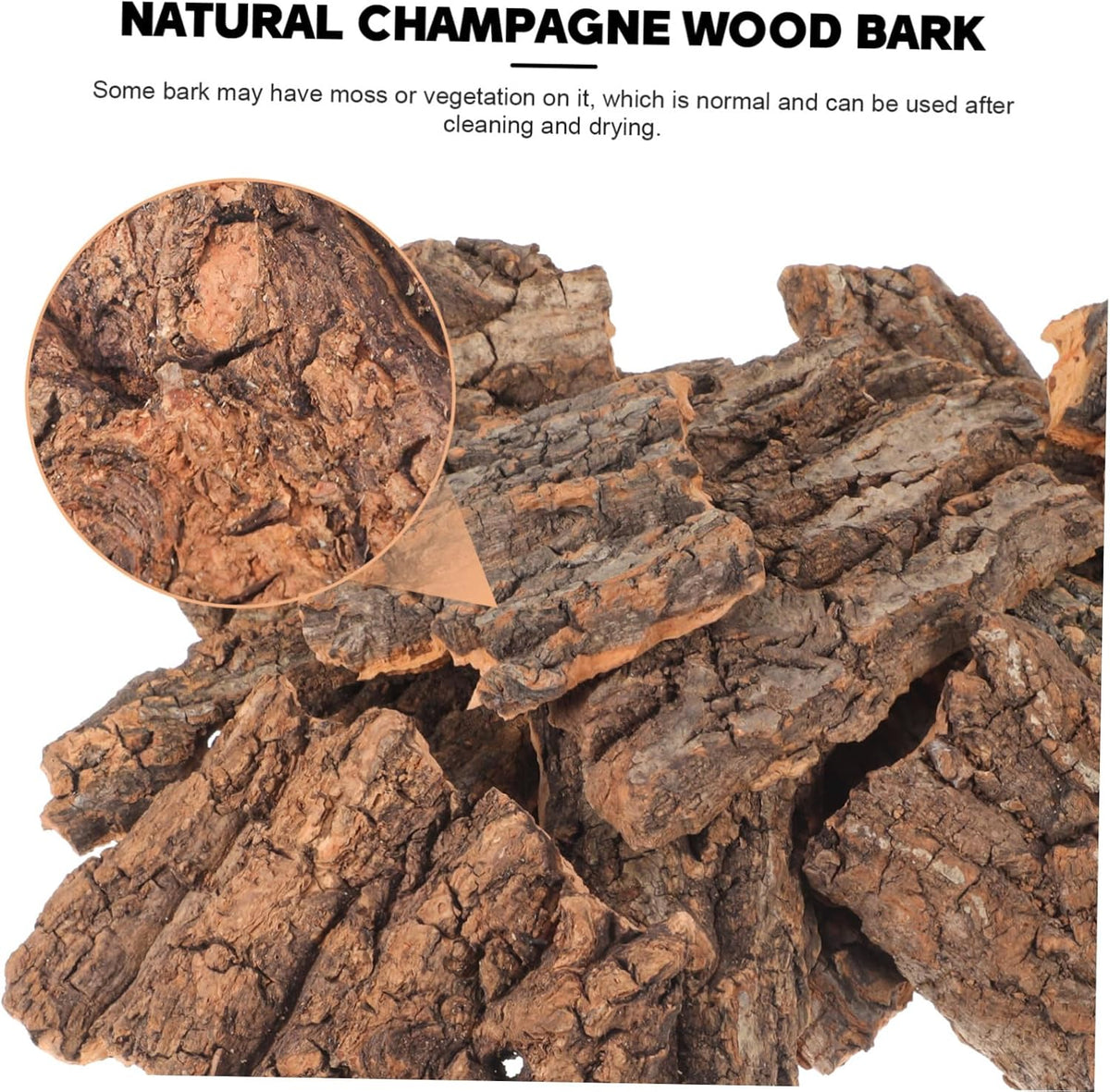 Yardwe 14Pcs Natural Cork Bark Reptile Hideout and Climbing Platform Multi-Functional Habitat Decor for Bearded Dragon Gecko Snake Terrarium Accessories