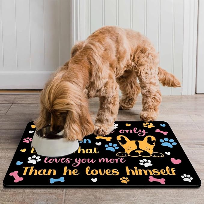 Pet Feeding Mat for Floors Waterproof Dog Mat for Food and Water Absorbent - Image 7