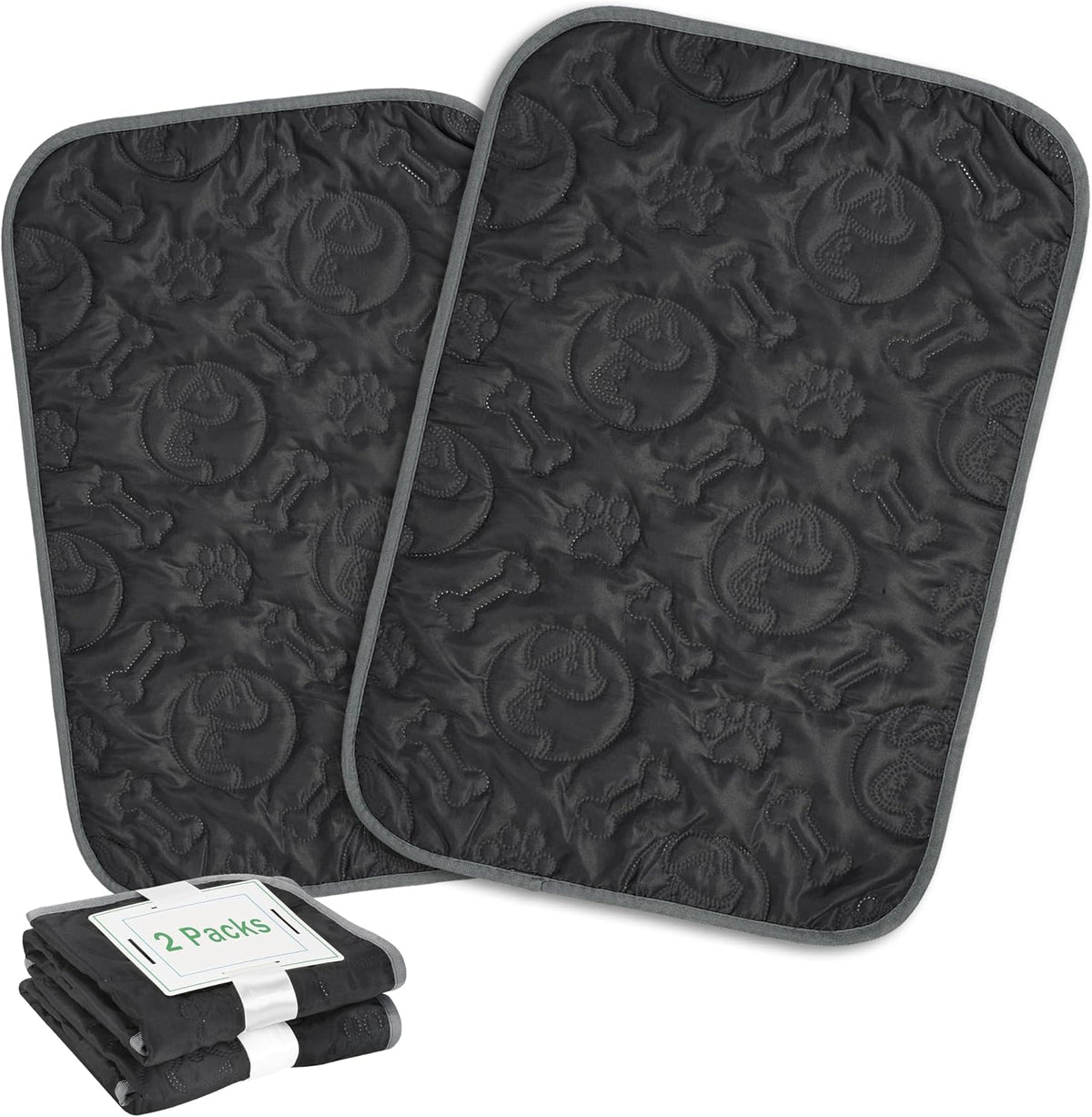 Kritter Planet Pack of 2 Waterproof Pet Pads, Small Furniture Pads, Reversible Dog Mat, 16 x 24 inch