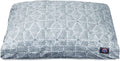 Majestic Pet Rectangular Dog Bed, Medium, 36x29x4 in, Washable, Gray