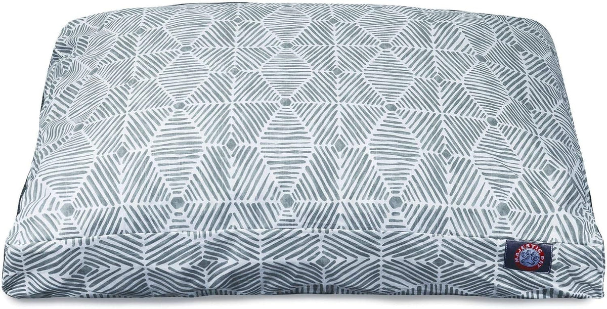 Majestic Pet Rectangular Dog Bed, Medium, 36x29x4 in, Washable, Gray