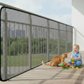 Banister Guard 15ft X 3ft Thick, Balcony Netting for Pets (Black)