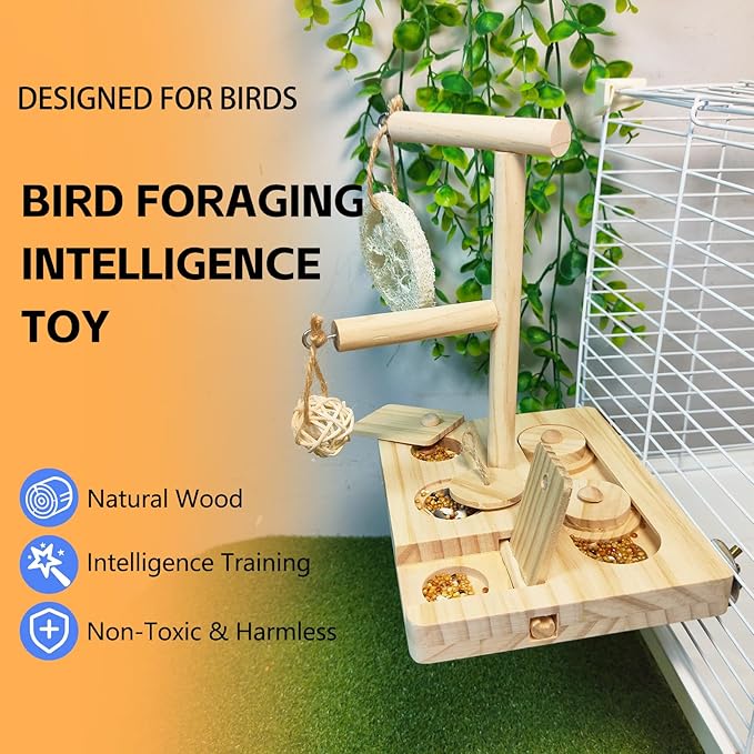 Bird Foraging Toys Parrot Enrichment Puzzle Toy Bird Playground Exploring - Image 6