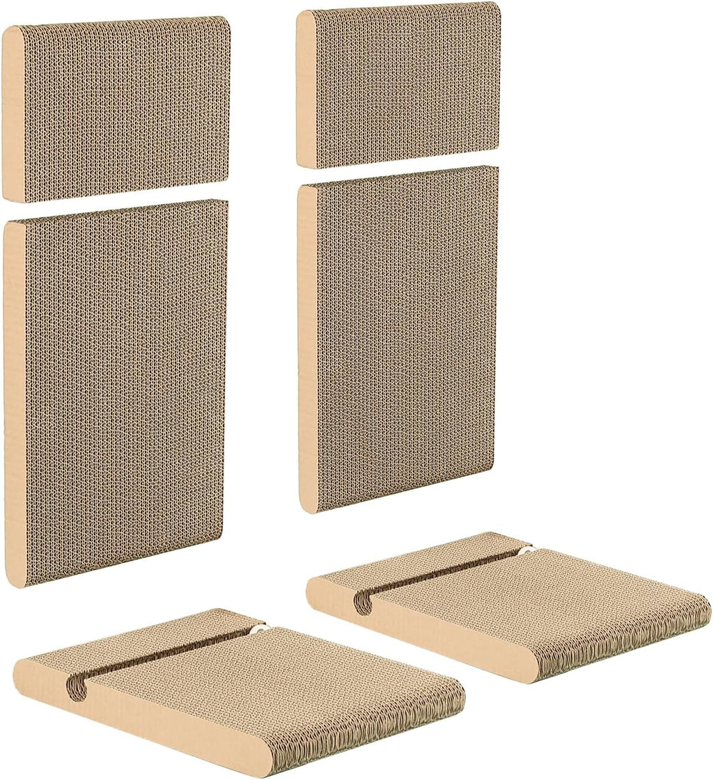 Zakkart 2-Pack L-Shaped Cat Scratching Board, Cardboard, 25.6" Tall (L)