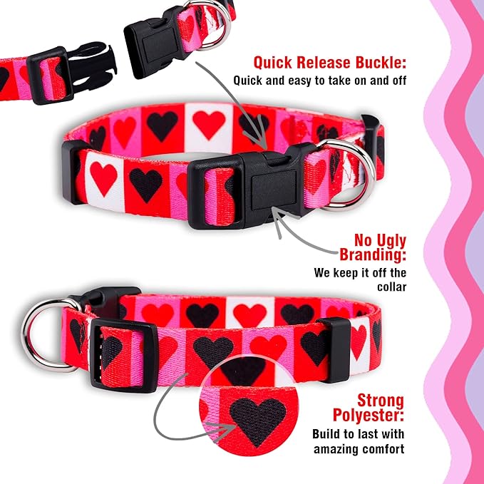 Native Pup Valentine’s Dog Collar- Valentines Day Pet Collars- Valentine Girly - Image 4