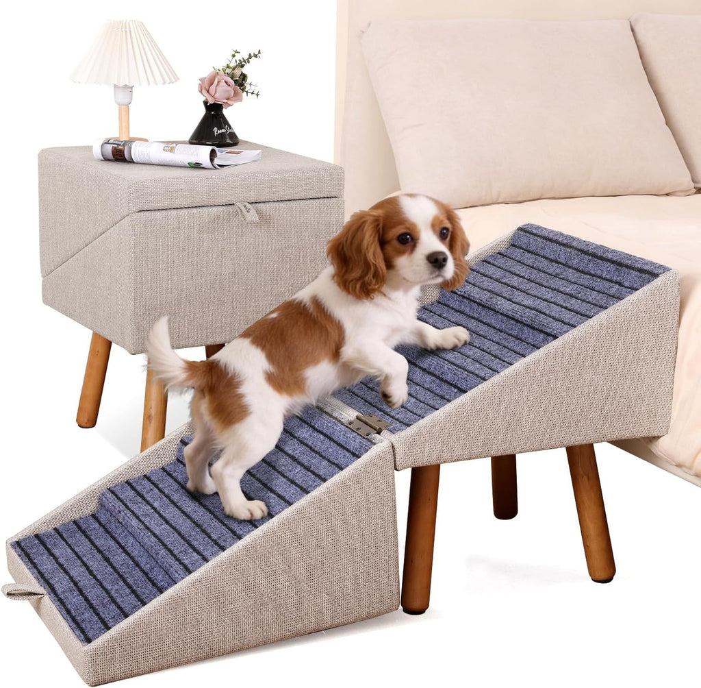 Dog Stairs for Beds Floding 21.06" H Pet Stairs for High Beds