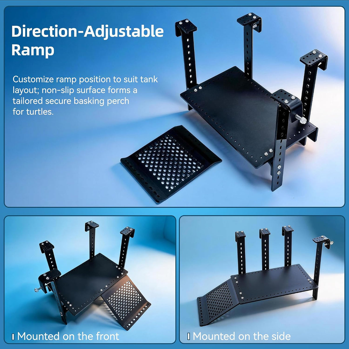 Adjustable Hanging Acrylic Turtle Basking Platform 13.9x7.9 for Turtle Tank
