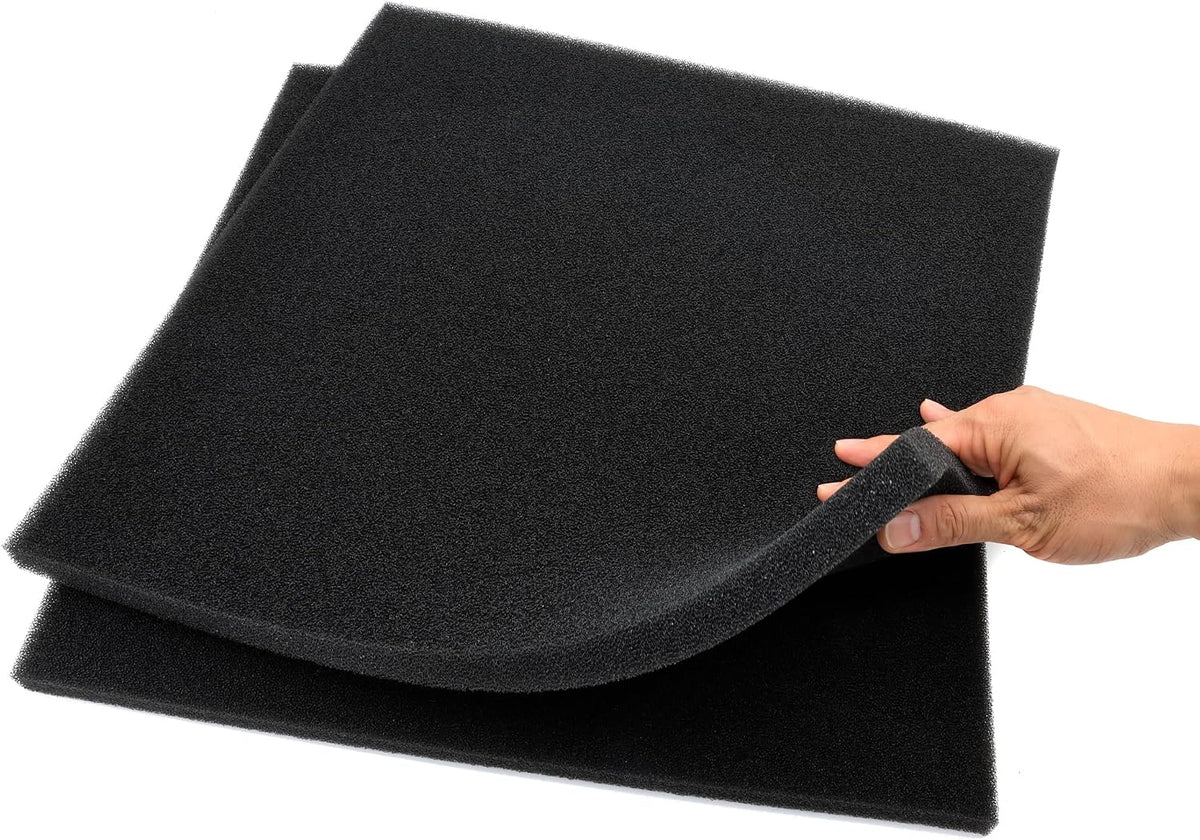 Aquarium Filter Bio Sponge Pad, Foam Sponges Filter Media, Cut fit it Filter Accessories for Fish Tanks and Ponds (18"x18"x1.6" (50PPI) 2 Pack)