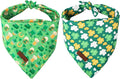 ARING PET St Patrick's Dog Bandana 2 Pack-Cute Green Clovers Dog Bandanas by ARINGPET