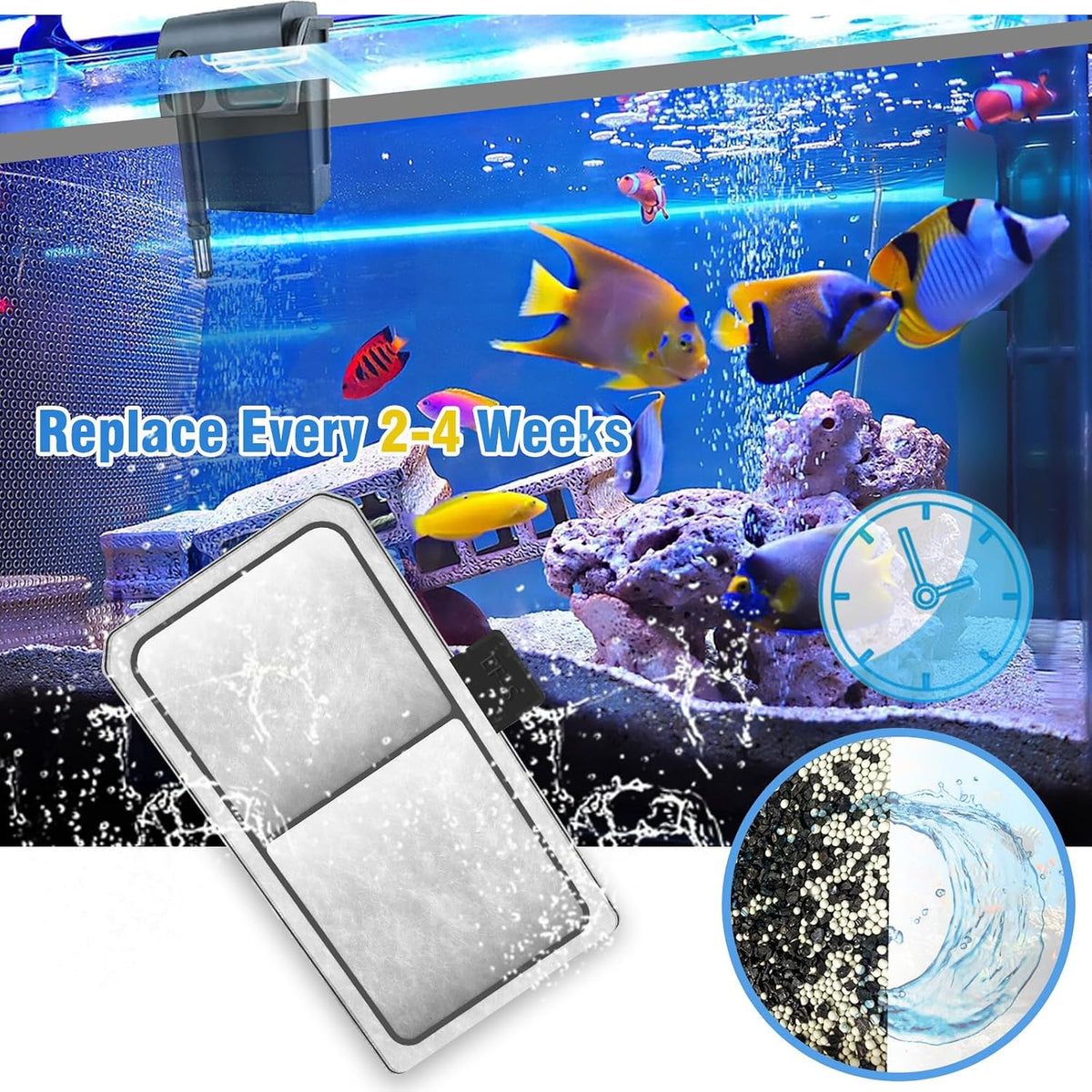 12-Pack Fish Tank Aquarium Filter Cartridge Replacements for Top Fin EF-S Element and BF5 BETTAFLO
