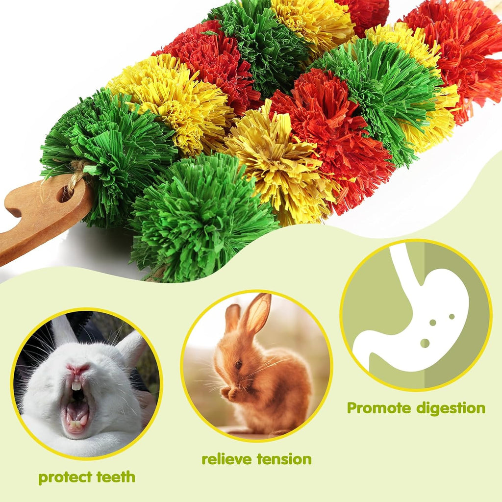 Abizoo Bunny Hanging Toy, Rabbit Cage Decoration for Small Animals Cage