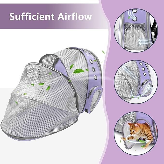 Cat Backpack Carrier Back Expandable Bubble Pet Carrier Backpack - Image 4