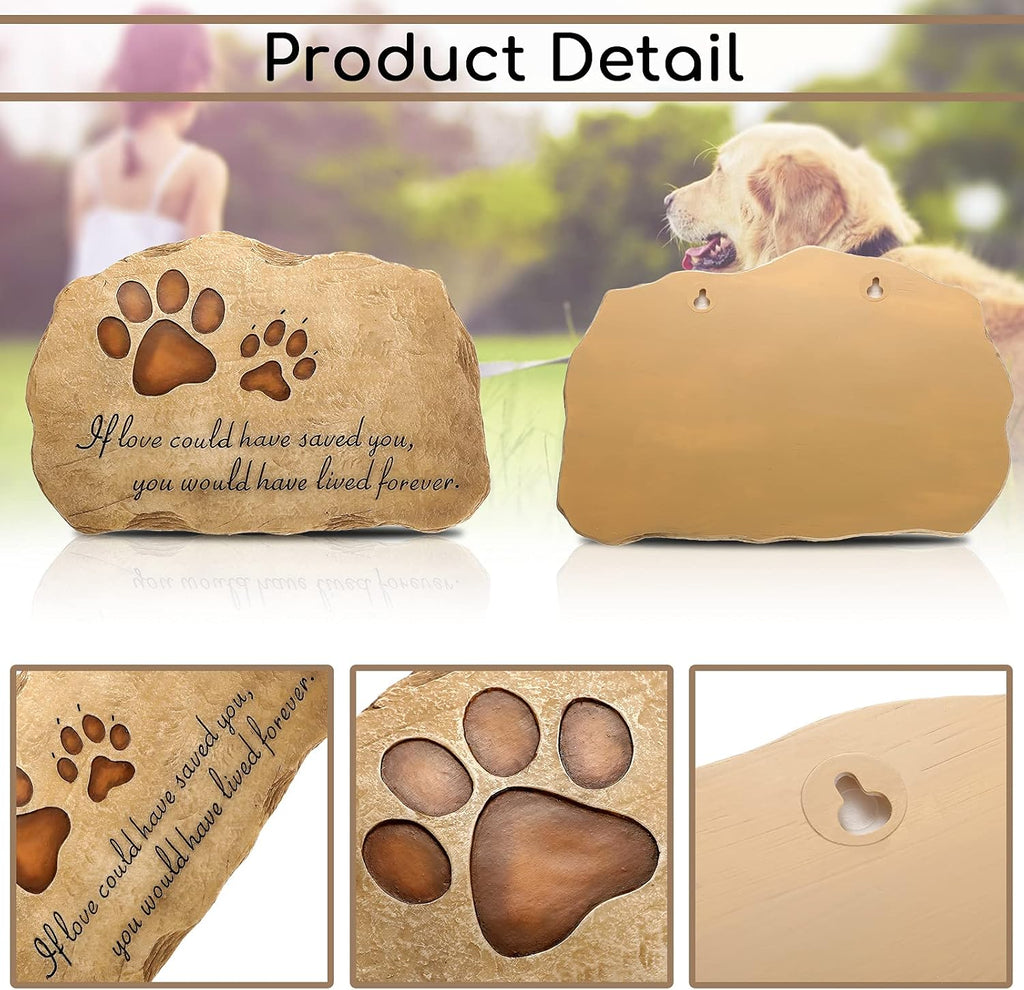 Jetec Dog Memorial Gifts for Loss of Dog, Pet Memorial Stones Grave Marker