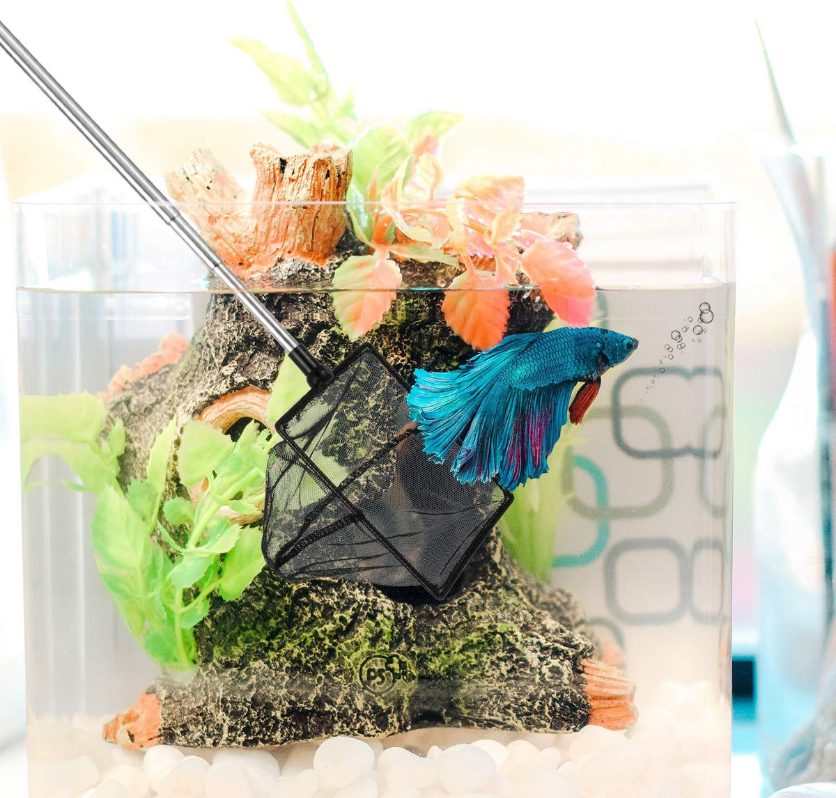2 Pieces Fish Tank Net Aquarium Mesh Fishes Net Long Handle