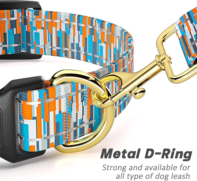 Reflective Dog Collar for Small Dogs, Cute Boho Adjustable Heavy-Duty Nylon - Image 5