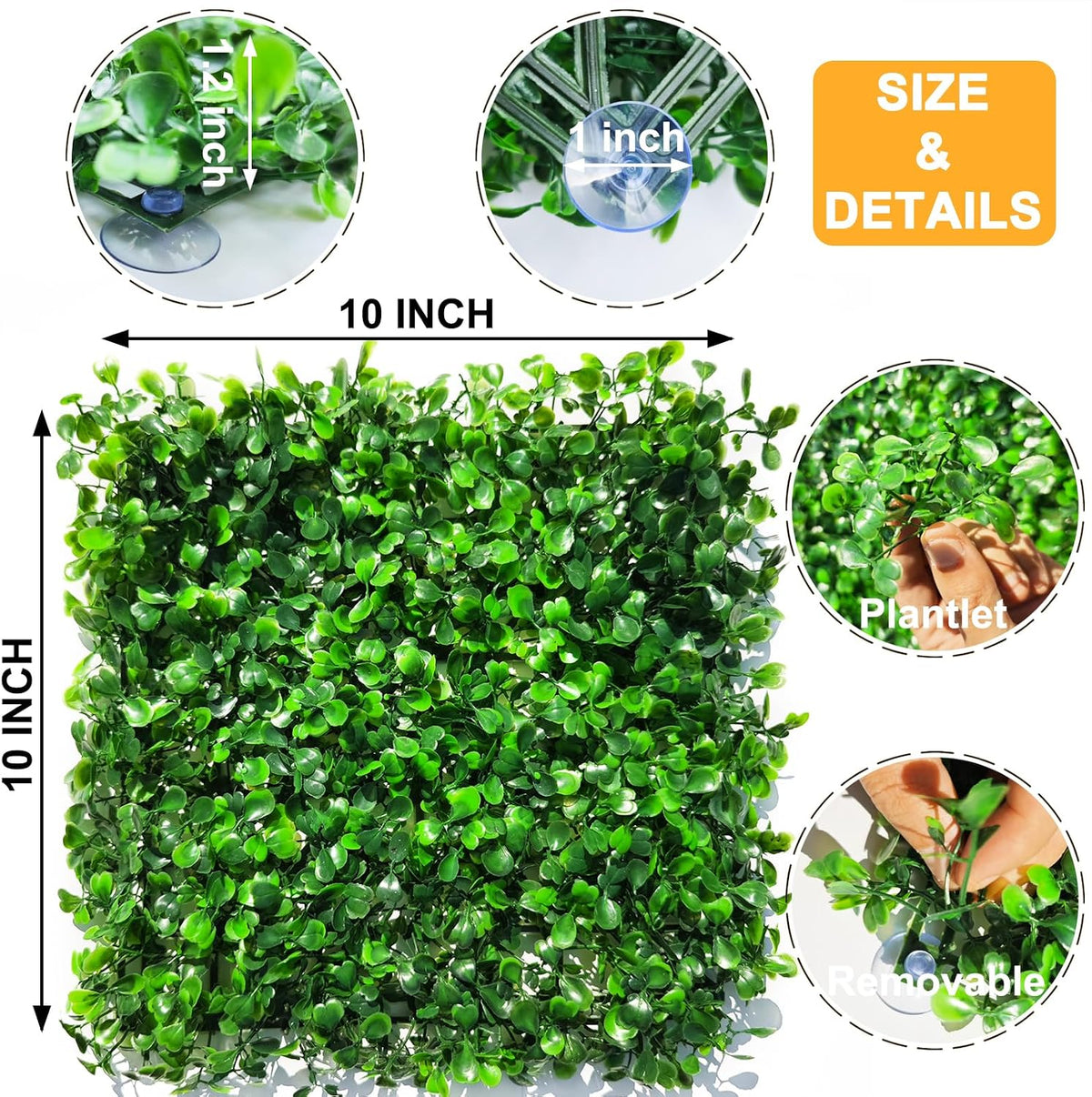 2 PCS Hermit Crab Climbing Toys Faux Grass Mat 10 x 10 Inch Fake Turf Hermit Crab Climbing Wall Square Plastic Aquarium Plants Lawn HermitCrabs Supplies Small Animals Cage Accessories