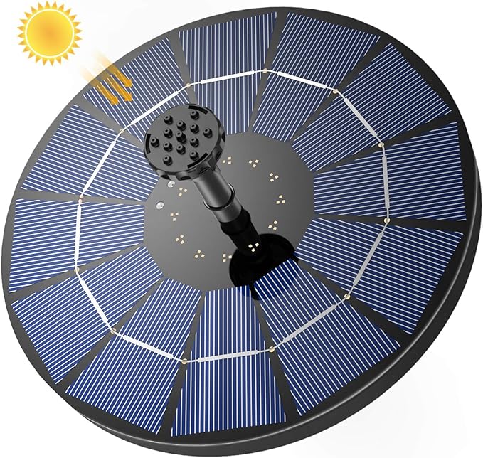 AISITIN Solar Fountain with 3.5 W Solar Panel, 1500 mAh Battery by AISITIN